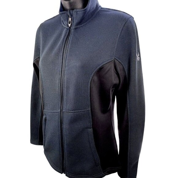Spyder Full-Zip Sweater Fleece Jacket Frontier Navy Women’s M NWT 187335 GORP - Picture 2 of 9